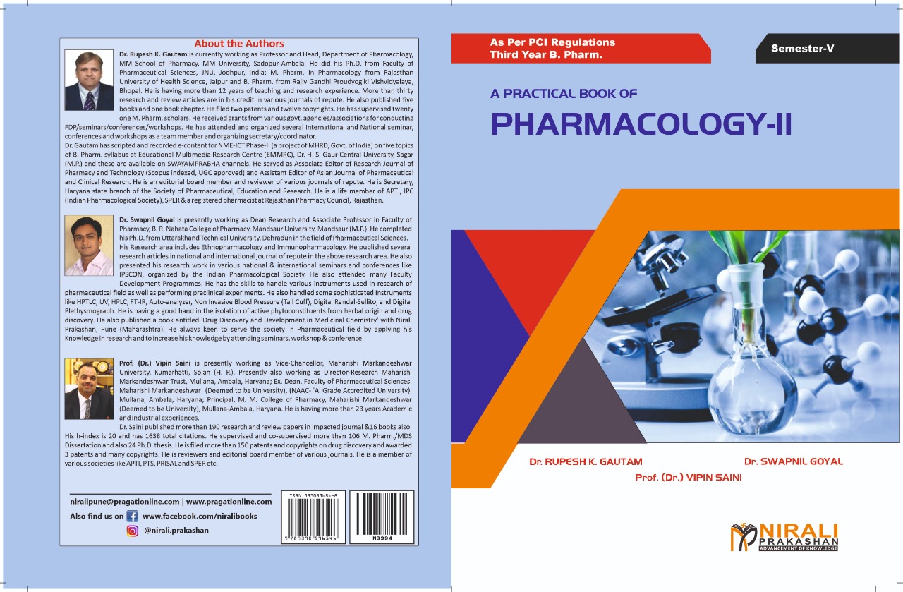 Practical Book of Pharmacology-II Practical Book of Pharmacology-II